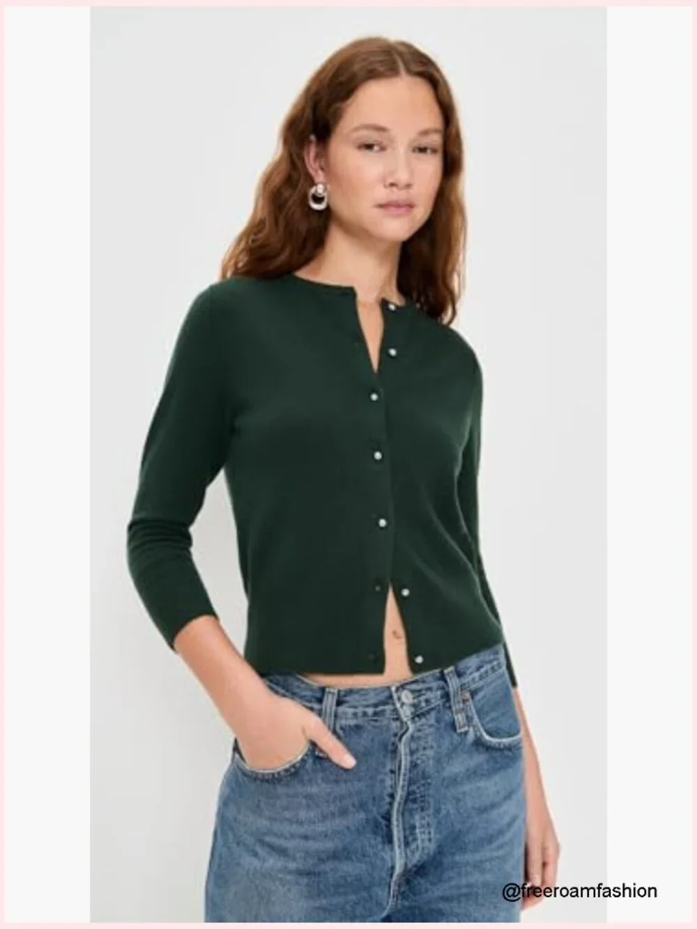 Luxury Cashmere Wool Cardigan with Metal Buttons